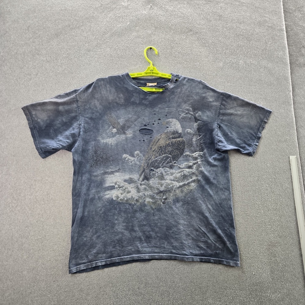 VINTAGE The Mountain Men Shirt XL Tie Dye Owl Grunge Distressed 90s USA READ